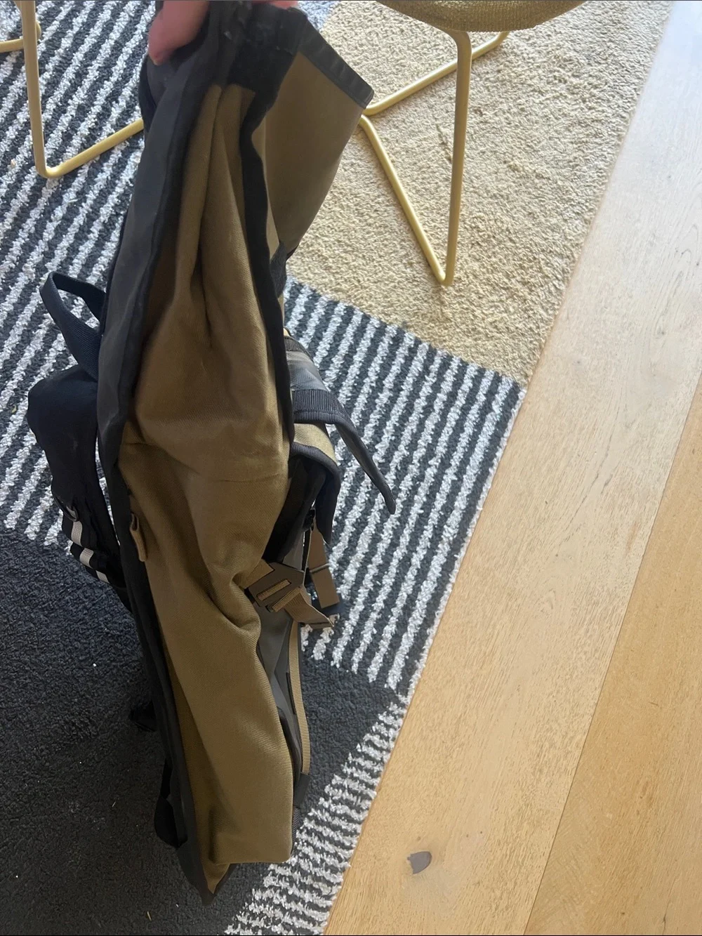 Chrome Roll-Top Backpack in Olive/Black